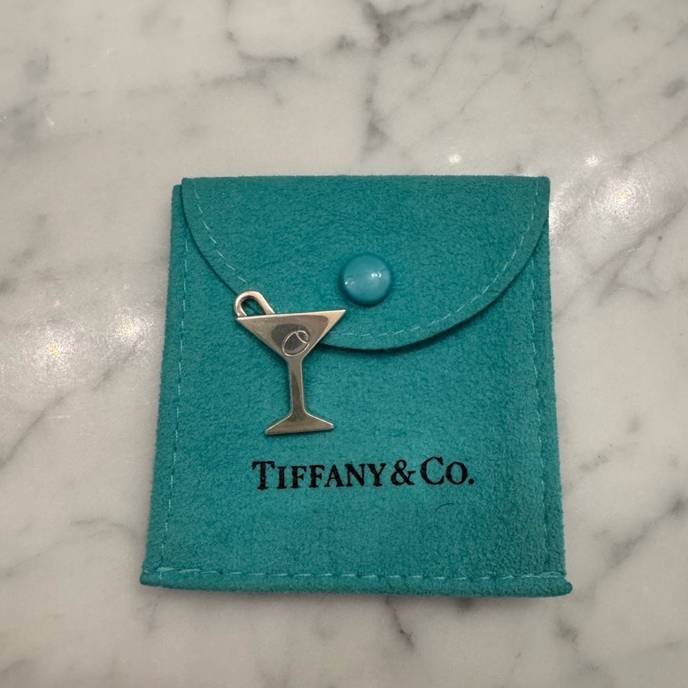 Tiffany & Co. Silver Martini with Olive Charm